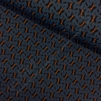 Jacquard - Tricot Blauwe geometrische vlinder