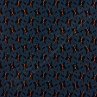 Jacquard - Tricot Blauwe geometrische vlinder