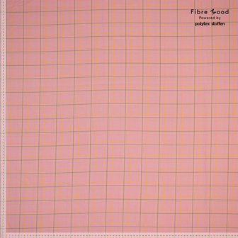 Polyester - Fibremood glencheck roze tinten