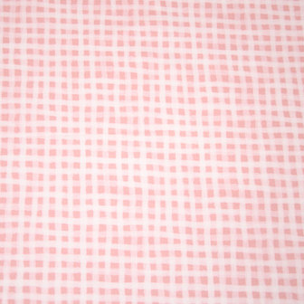 Jersey - Vichy roze 7 mm