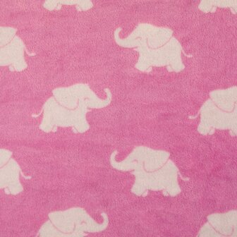 Wellness fleece - Olifant roze doubleface