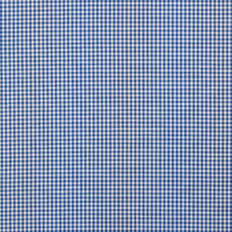 Katoen - Vichy ruit blauw (3mm)