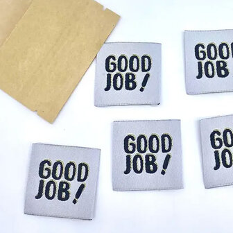 Label - Good job lurex (5 stuks)