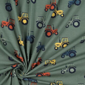 Jersey - Tractor kleur op groen