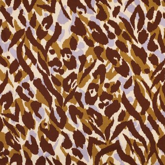 Viscose stretch - Animal print lila groen