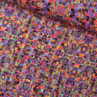 Viscose - Psychedelische mini print