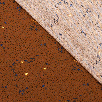 Viscose - Birds and spots on camel fibremood