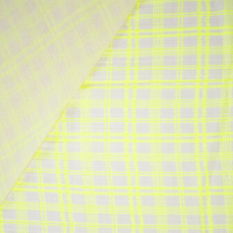 Double gauze - Plaid fluo geel