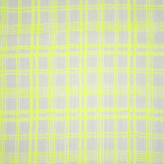 Double gauze - Plaid fluo geel