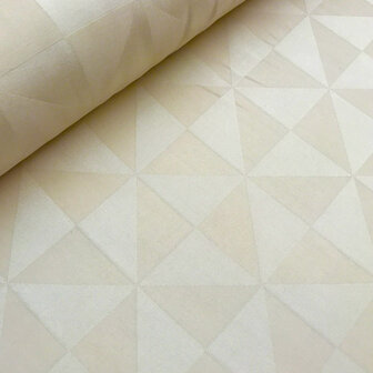 Viscose - Geometrische waaier beige