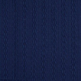 Gebreid - Vlechten marineblauw