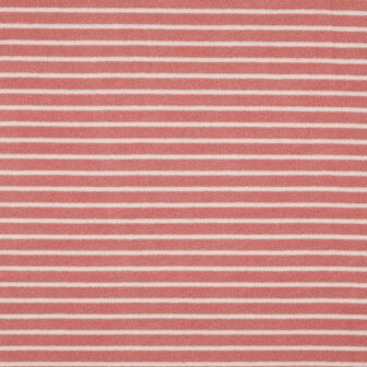 Badstof stretch - Summer stripes roze 2