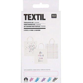 Textielstift - Fashion 5 stuks