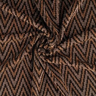 Jerseyjacquard - Zigzag zilvergoud