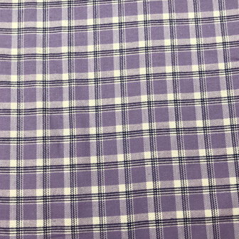 Flanel - Ruiten lila donkerblauw