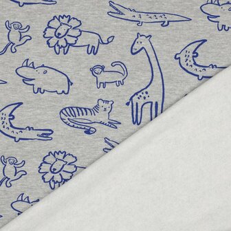 Sweater - Safari dieren lichtgrijs