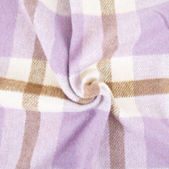 Mantelstof - Plaid dance lila beige