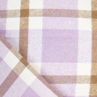 Mantelstof - Plaid dance lila beige