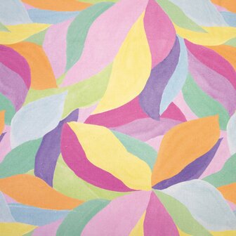 Canvas - Abstract pastel leaves