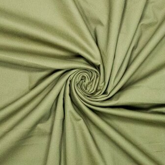 Stretch katoen soft -  Olive green 24