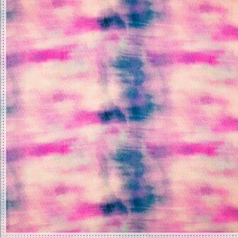 Viscose - Blurry tie diye pink blue