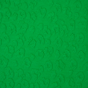 Jersey - Jacquard leopard felgroen