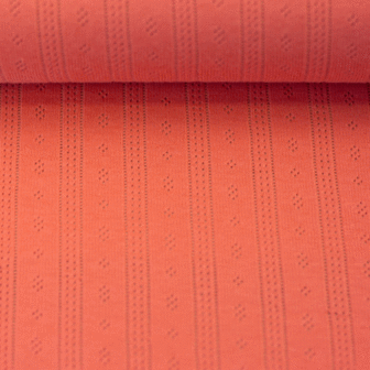 Tricot - Pointoille streep oranje