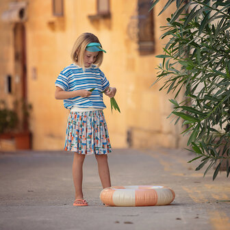 Viscose satijn - playtime cubistics
