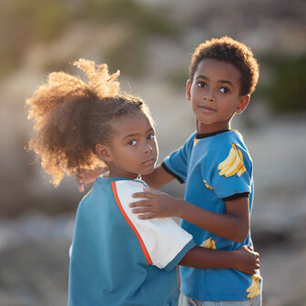 French terry - playtime pacific coast blue