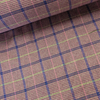 Damesstof - Pink checked