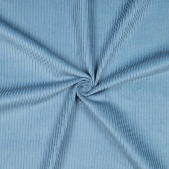 Ribfluweel - dikke ribbel jeansblauw 32