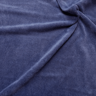 Bamboobadstof velvet- Donkerblauw