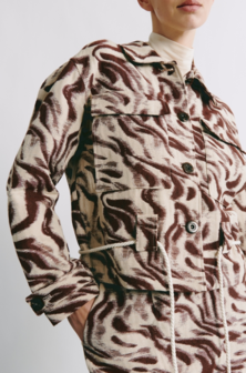 Jacquard - Leopard Bruin beige FI