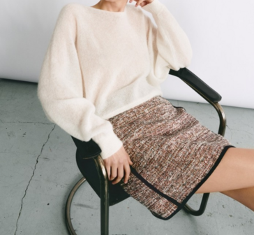 Coupon 200 - Jacquard Bruin zalmroze FI