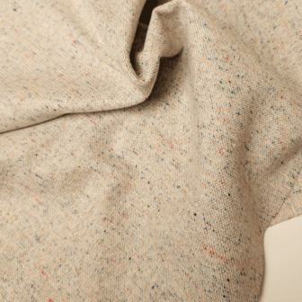 Coupon 300 - Wol beige met multicolor spot FI