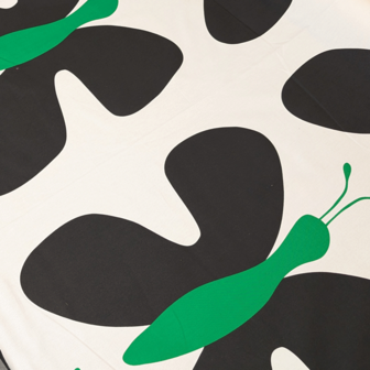 Deco stof - Groene vlinder xl