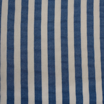 Coupon 120 / Seersucker katoen - Ecru jeans 1 cm