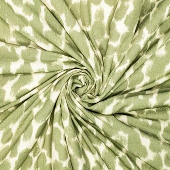 Coupon 160/ Viscose - Blurry olive dots