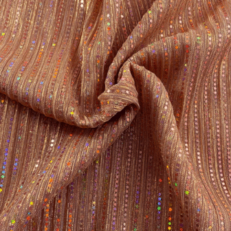 Coupon 110 / Pailletten - Glitter zachtroestoranje