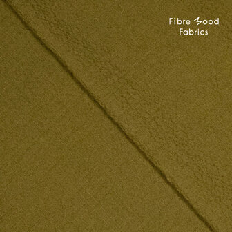 Coupon 105 / Katoen - Bubble elektra olive fibremood