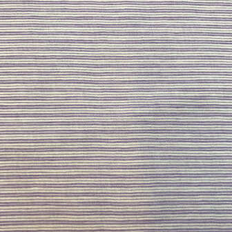 Coupon 300 / Linnen viscose - Wit met fijn lila streepje