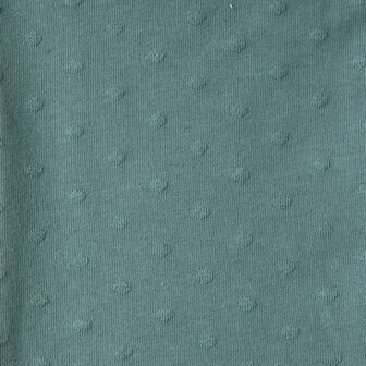 coupon 130 / Tricot - Opliggende dotjes groen