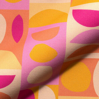Canvas - Abstract keien roze geel