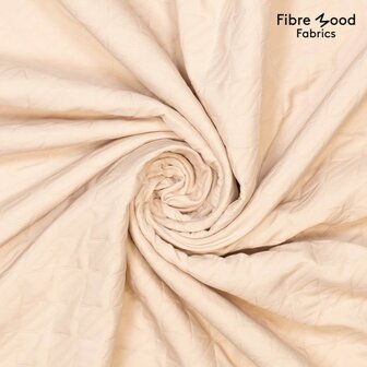 coupon 90 /Polyester - Pied de coq doorstikt ecru fibremood