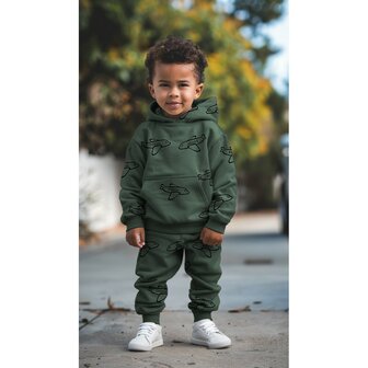 Sweater - Airplanes green
