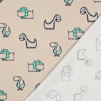 Flanel - Dino beige
