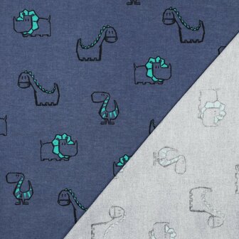 Flanel - Dino denim