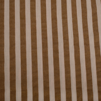 Seersucker katoen - Beige camel 1 cm