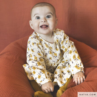 Double gauze - Oker bloemen katia