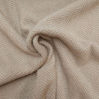 Gebreid - Beige met subtiele zigzag